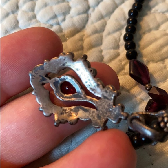 Necklace red/ purple possible garnet stones - Picture 3 of 4